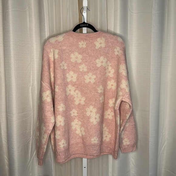 Thick Kawaii Soft Floral Flower Sweater Plus Size Oversized 2X XXL 2XL Women’s - Picture 5 of 6